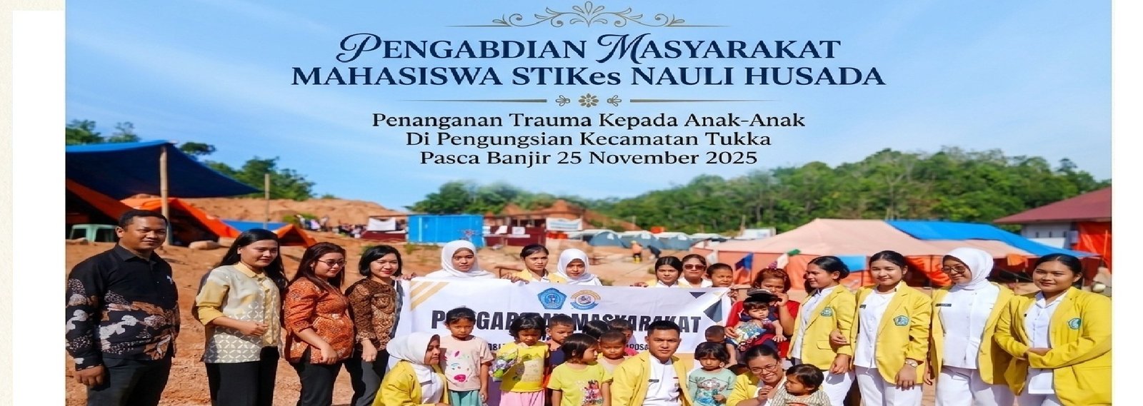 Pengabdian Masyarakat: penanganan trauma anak-anak pasca banjir, Kec. Tukka
